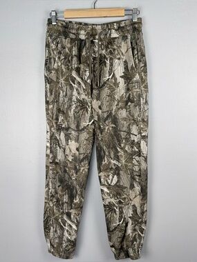 Hollister Woodland Camo Relaxed Joggers  Sweatpants Mens XS Brown *READ